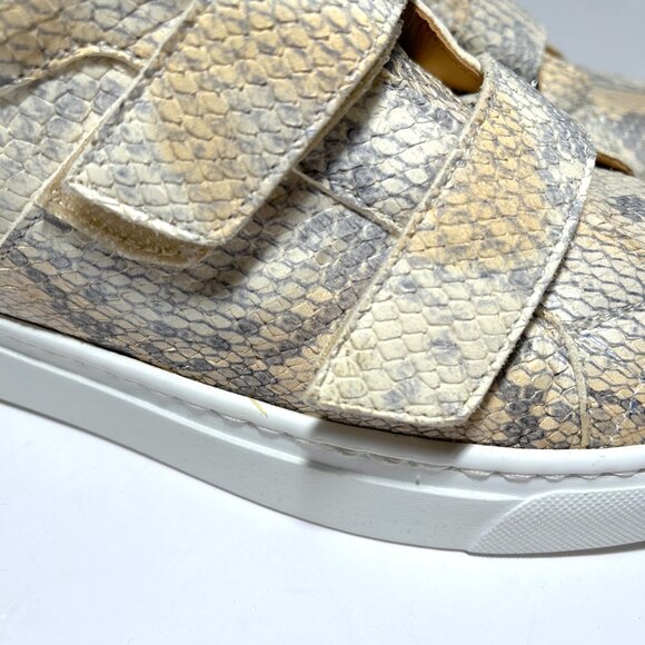M. Gemi The Giovanna Python Leather Velcro Sneakers - Picture 9 of 15